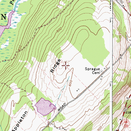 Topographic Map of Appleton Ridge, ME