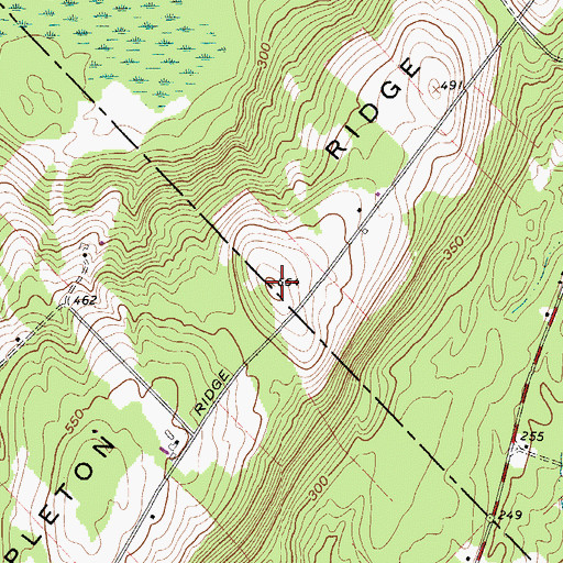 Topographic Map of Appleton Ridge, ME