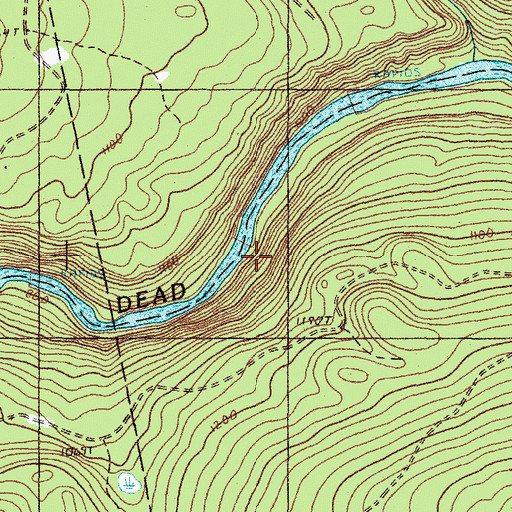 Topographic Map of Appletree Inn, ME
