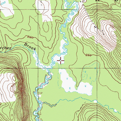 Topographic Map of Archer Brook, ME