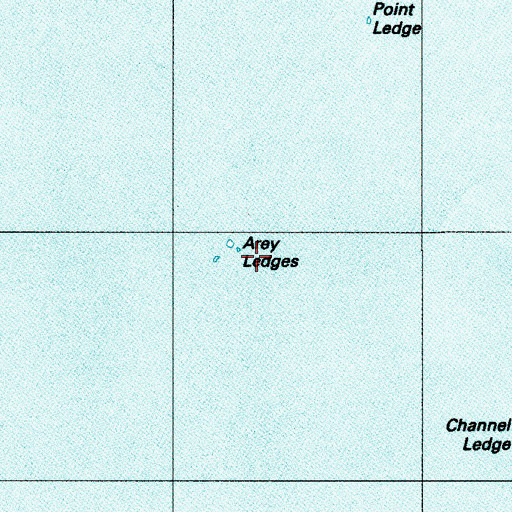 Topographic Map of Arey Ledges, ME