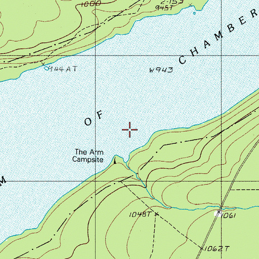 Topographic Map of Arm of Chamberlain, ME