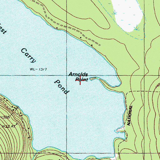 Topographic Map of Arnolds Point, ME