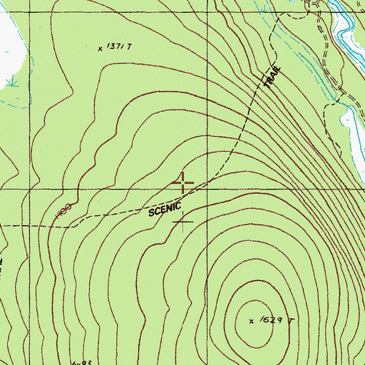 Topographic Map of Arnolds Trail, ME