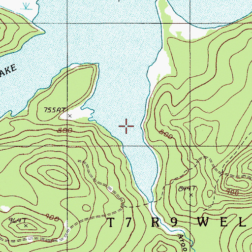 Topographic Map of Aroostook Brook, ME