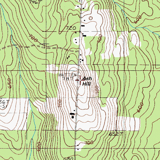 Topographic Map of Ash Hill, ME