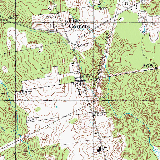 Topographic Map of Athearn Cemetery, ME