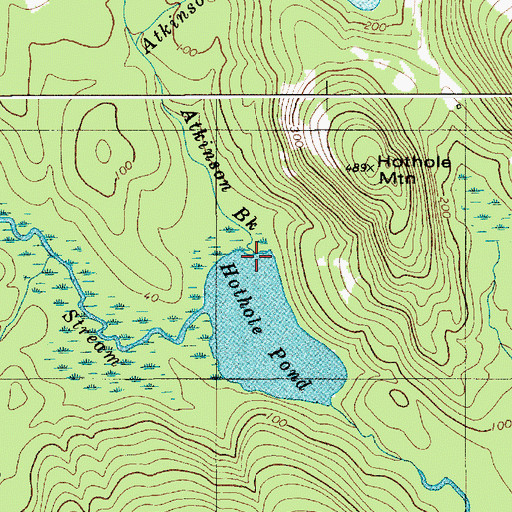 Topographic Map of Atkinson Brook, ME