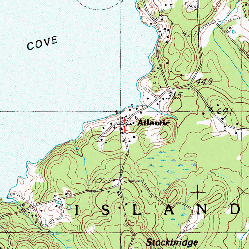 Topographic Map of Atlantic, ME