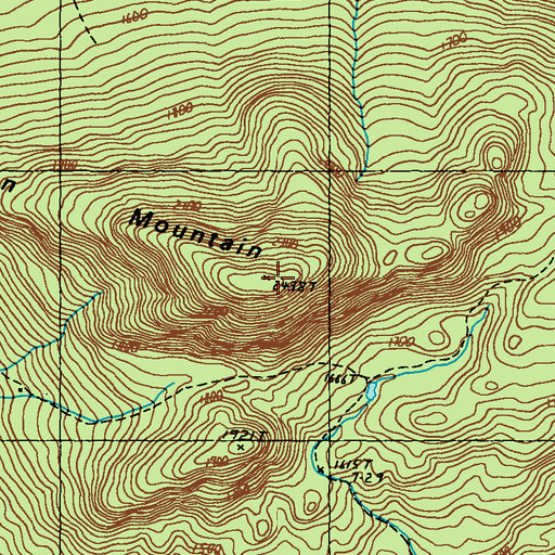 Topographic Map of Attean Mountain, ME