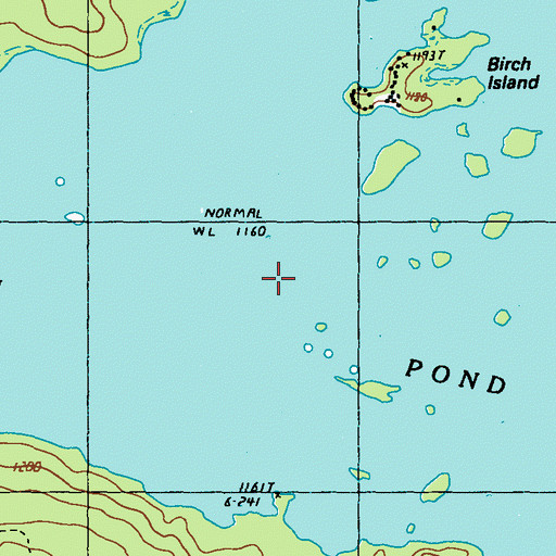 Topographic Map of Attean Pond, ME