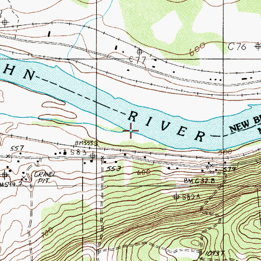 Topographic Map of Audibert Brook, ME