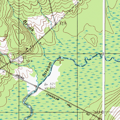 Topographic Map of Austin Brook, ME