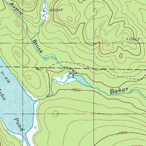 Topographic Map of Austin Brook, ME