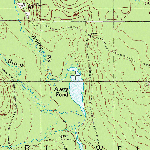 Topographic Map of Avery Brook, ME