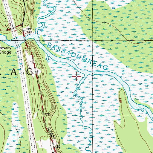 Topographic Map of Ayers Brook, ME