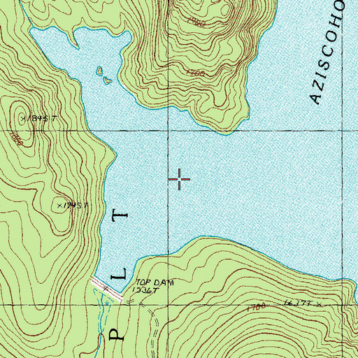 Topographic Map of Aziscohos Lake, ME
