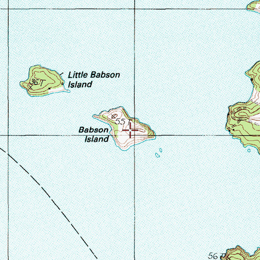 Topographic Map of Babson Island, ME