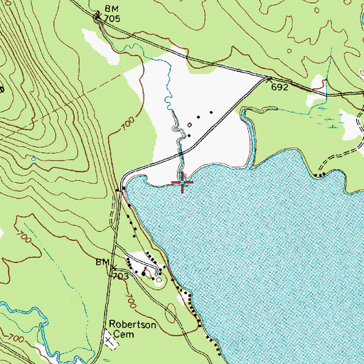 Topographic Map of Bachelor Brook, ME