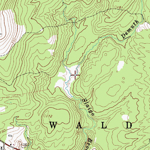 Topographic Map of Back Brook, ME