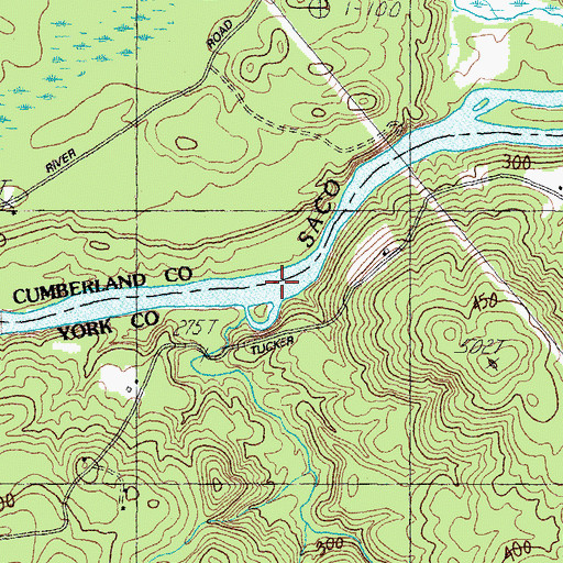 Topographic Map of Back Brook, ME