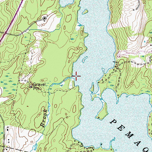Topographic Map of Back Meadow Brook, ME