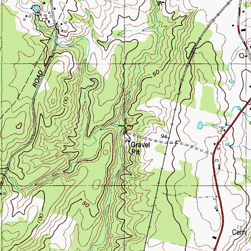 Topographic Map of Baker Brook, ME