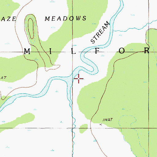 Topographic Map of Baker Brook, ME