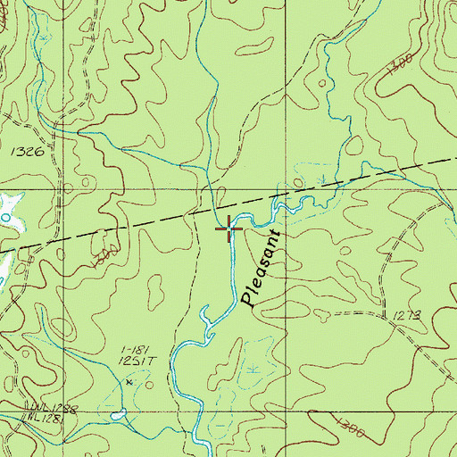 Topographic Map of Baker Mountain Brook, ME