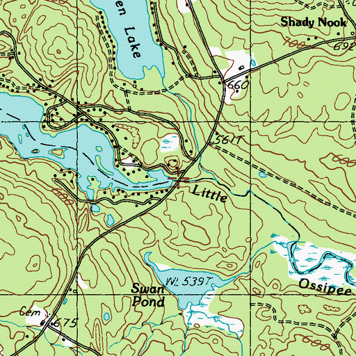 Topographic Map of Balch Pond, ME
