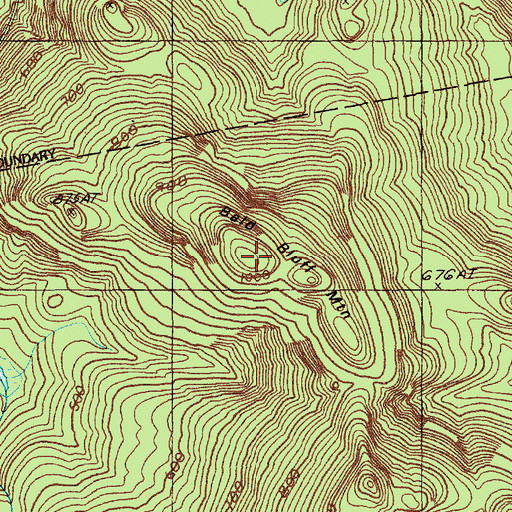 Topographic Map of Bald Bluff Mountain, ME