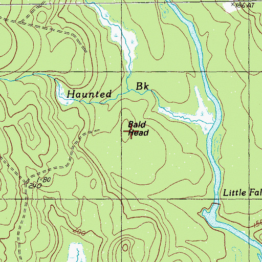 Topographic Map of Bald Head, ME