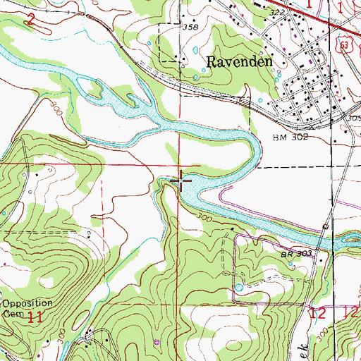 Topographic Map of Wells Creek, AR