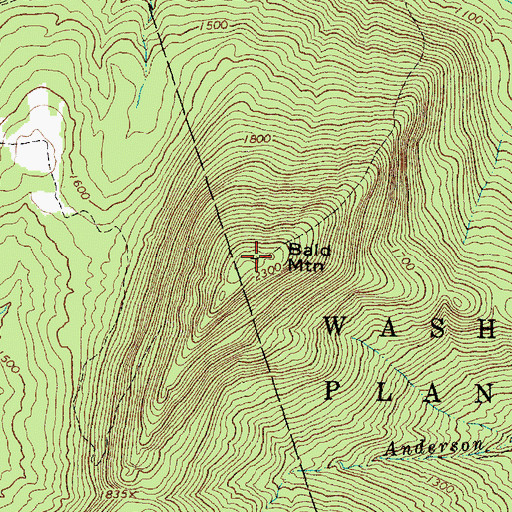 Topographic Map of Bald Mountain, ME