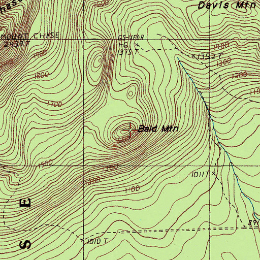 Topographic Map of Bald Mountain, ME