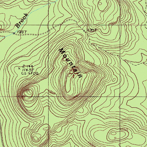 Topographic Map of Bald Mountain, ME