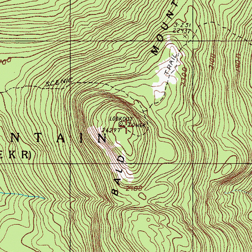 Topographic Map of Bald Mountain, ME