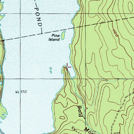 Topographic Map of Bald Mountain Brook, ME