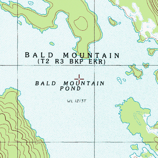 Topographic Map of Bald Mountain Pond, ME