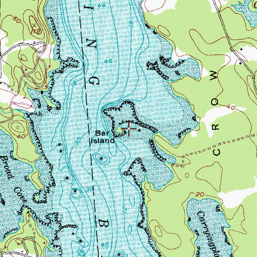 Topographic Map of Bar Island, ME