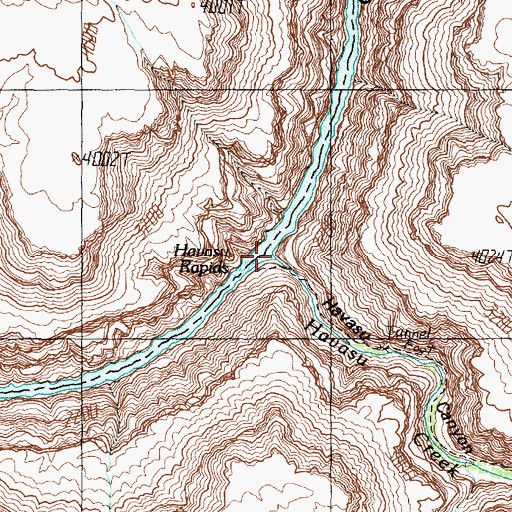 Topographic Map of Havasu Canyon, AZ