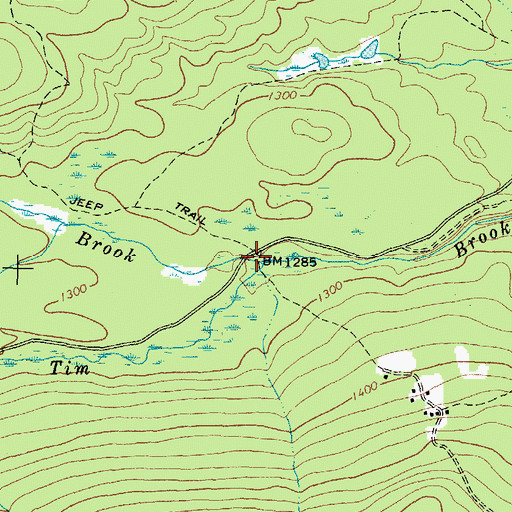 Topographic Map of Barnard Brook, ME