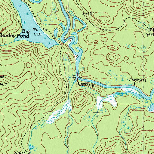 Topographic Map of Barrett Brook, ME