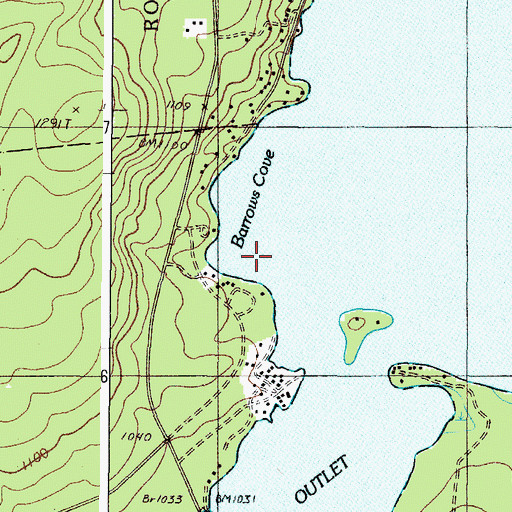Topographic Map of Barrows Cove, ME