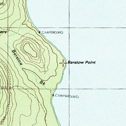 Topographic Map of Barstow Point, ME