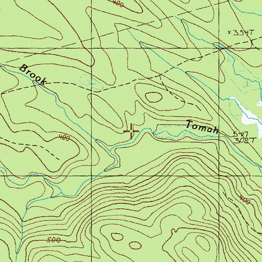 Topographic Map of Barter Brook, ME