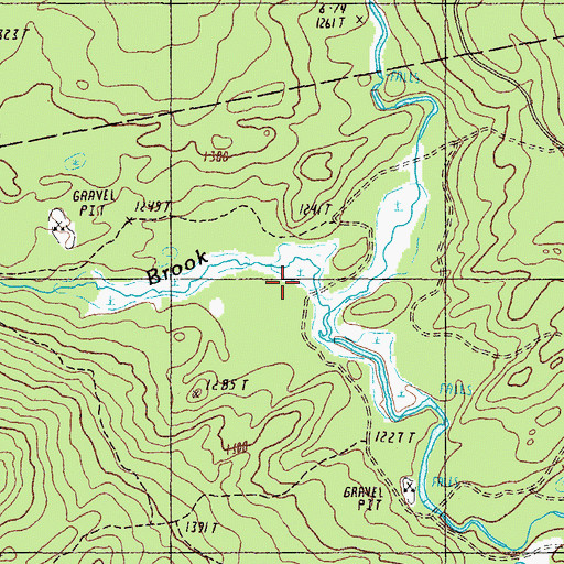 Topographic Map of Barton Brook, ME