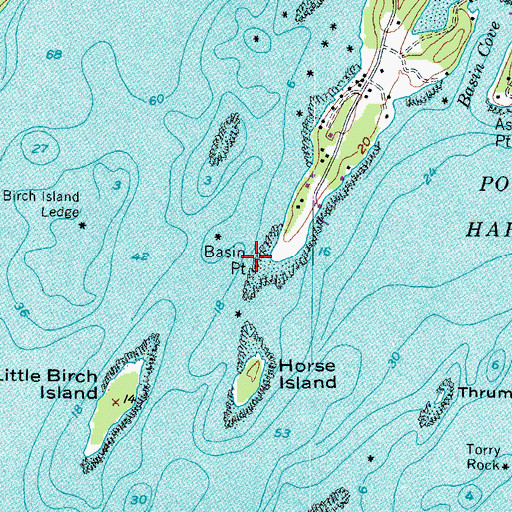Topographic Map of Basin Point, ME