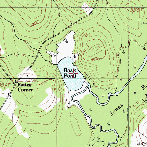 Topographic Map of Basin Pond, ME