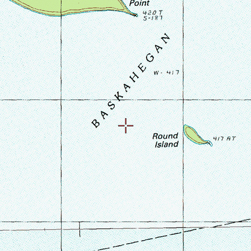 Topographic Map of Baskahegan Lake, ME